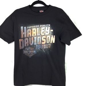 cropped harley davidson tee